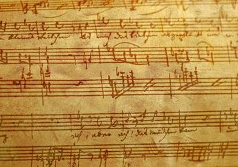 An antique musical score.