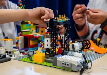 Hands-on science learning with LEGO building sets.