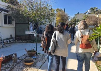 Volunteers in a kibbutz in Southern Israel.