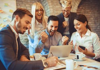 Happy workers are more productive.