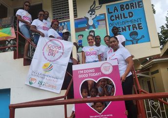 Cleaning up an early childhood center.