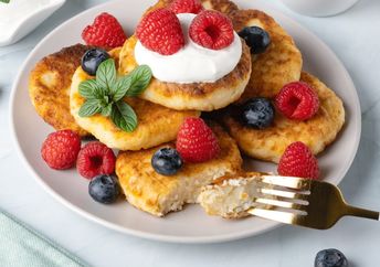 Cottage cheese pancakes.
