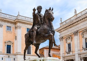 Bronze statue of Marcus Aurelius.