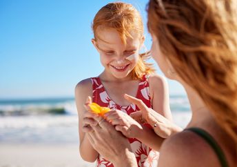 Use sunscreen at the beach.