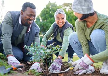 Working on a comunity garden is just