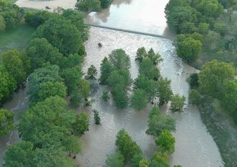Previous flooding of the Guadalupe River in Kerrville, Texas.