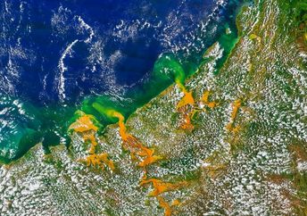 Satellite image after heavy rainfall in Madagascar.