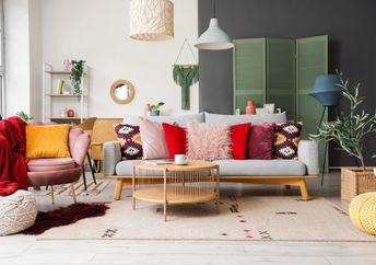 Interior of a stylish living room.