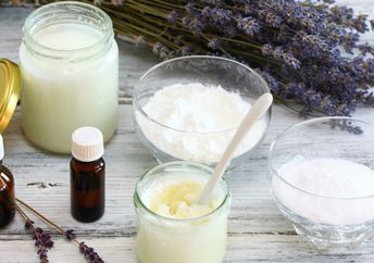 Ingredients for all natural DIY deodorants.