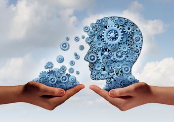 Neural pathways in the brain.