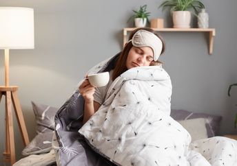 Getting ready for an afternoon coffee nap.