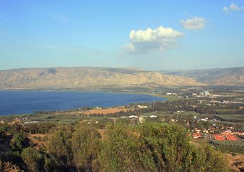 A view of the Sea of Galilee.