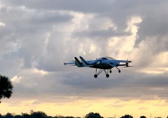 The AIR One two-seater electrical vertical takeoff and landing aircraft.