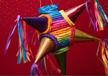 Christmas pinata in Mexico.