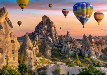 Balloon ride over Cappadocia.