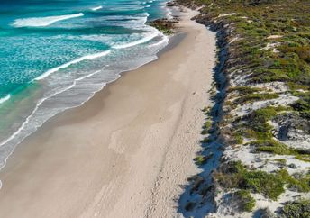 An aerial view of Australia’s Kangaroo Island.
