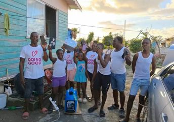 Bringing generators to hurricane affected areas without electricity.