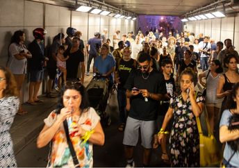 Israelis in a bomb shelter.