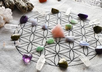 A crystal healing grid.