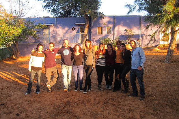 The GoEco team volunteering at the Tel Aviv Animal Shelter in Israel.
