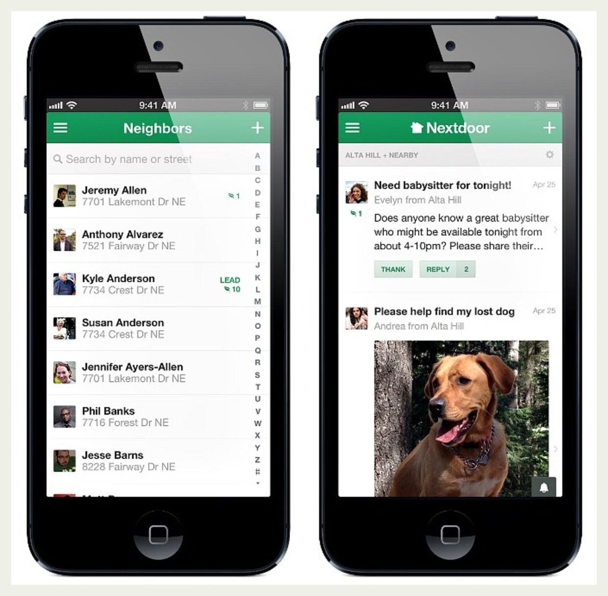 Screenshot of Nextdoor platform