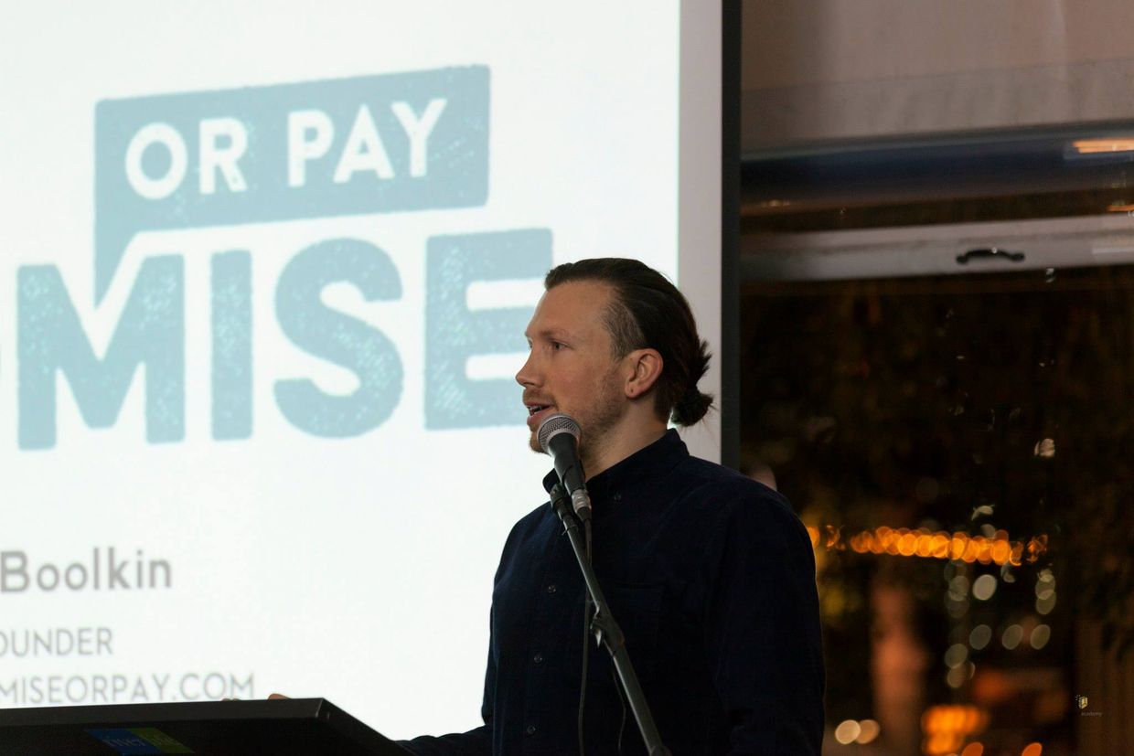 Jay Boolkin speaking about Promise or Pay