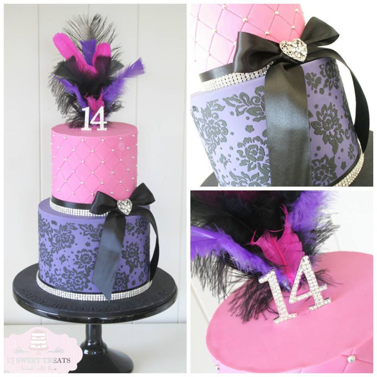 pink and purple cake celebrating the end of almost 3 years of chemotherapy treatment