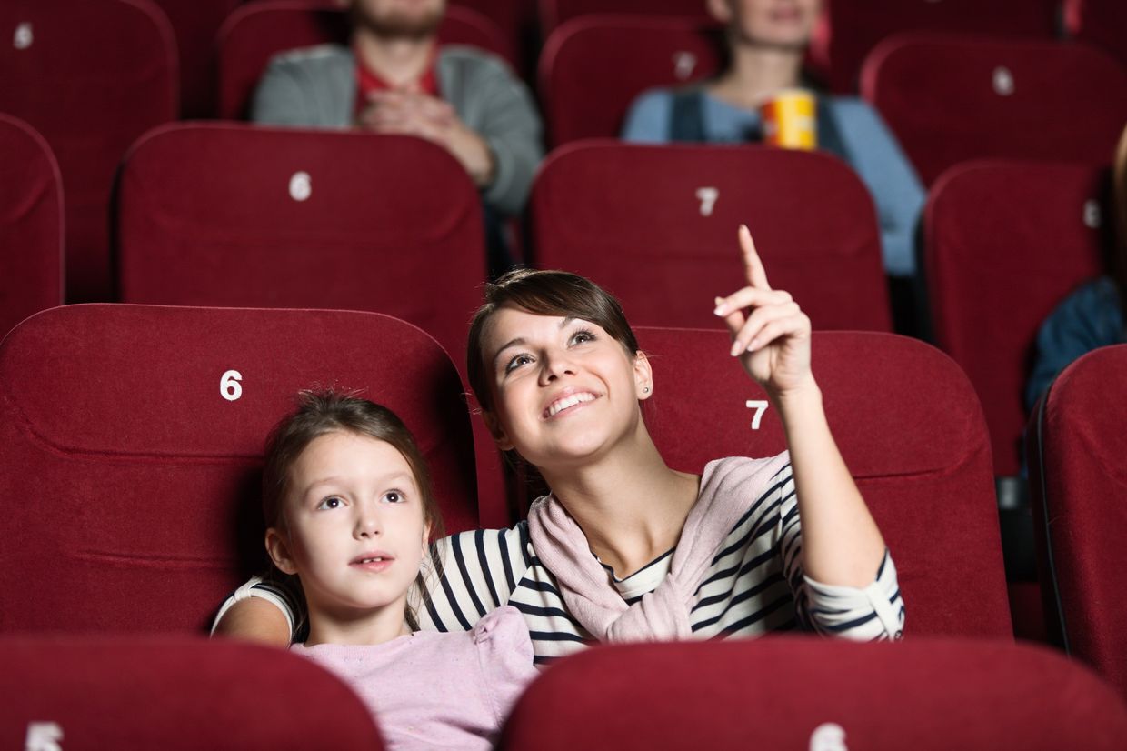 A family at the cinema
