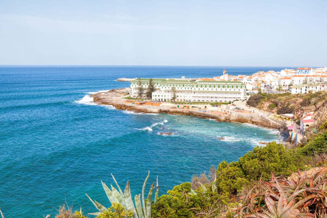 Portuguese Atlantic coast. Beach and rocks of Ericeira