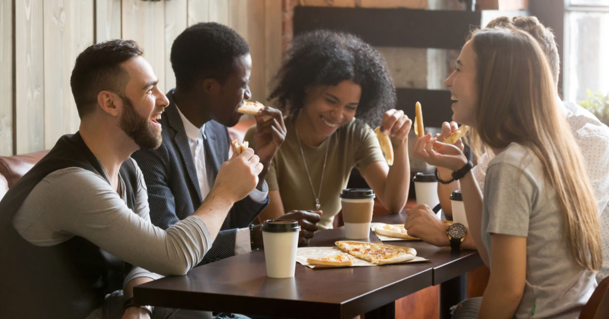 Cheerful group of friends