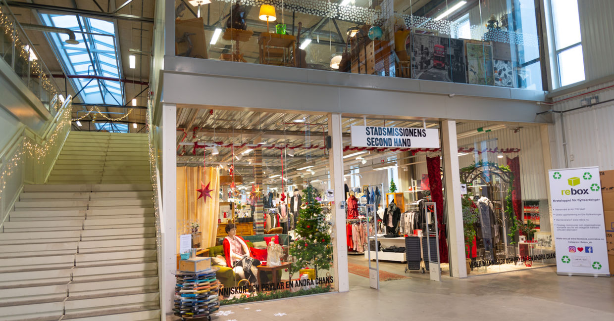An inside view of Sweden's ReTuna Återbruksgalleria