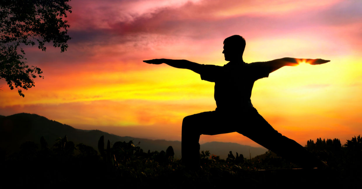 Warrior is a yoga pose for beginners