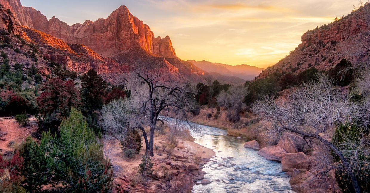 Hiking in the Zion National Park