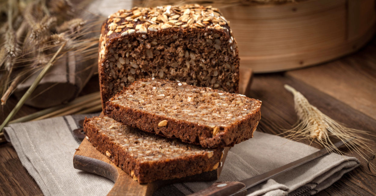 Homemade healthy bread loaves.