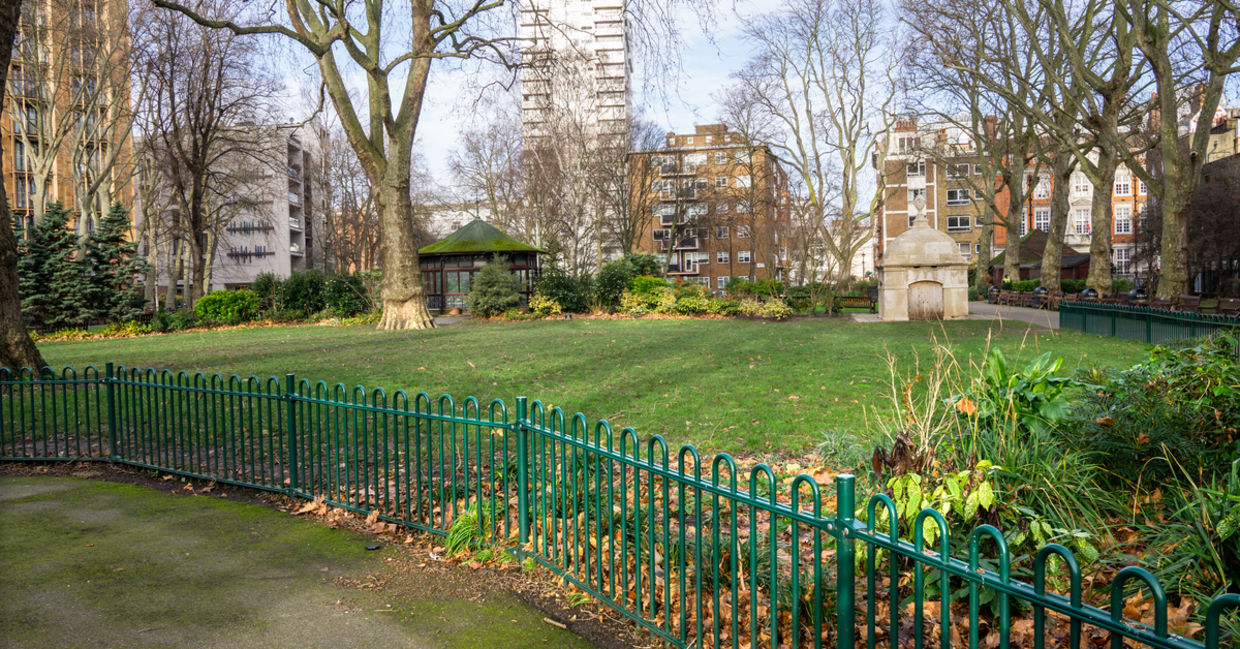 Green spaces in London.