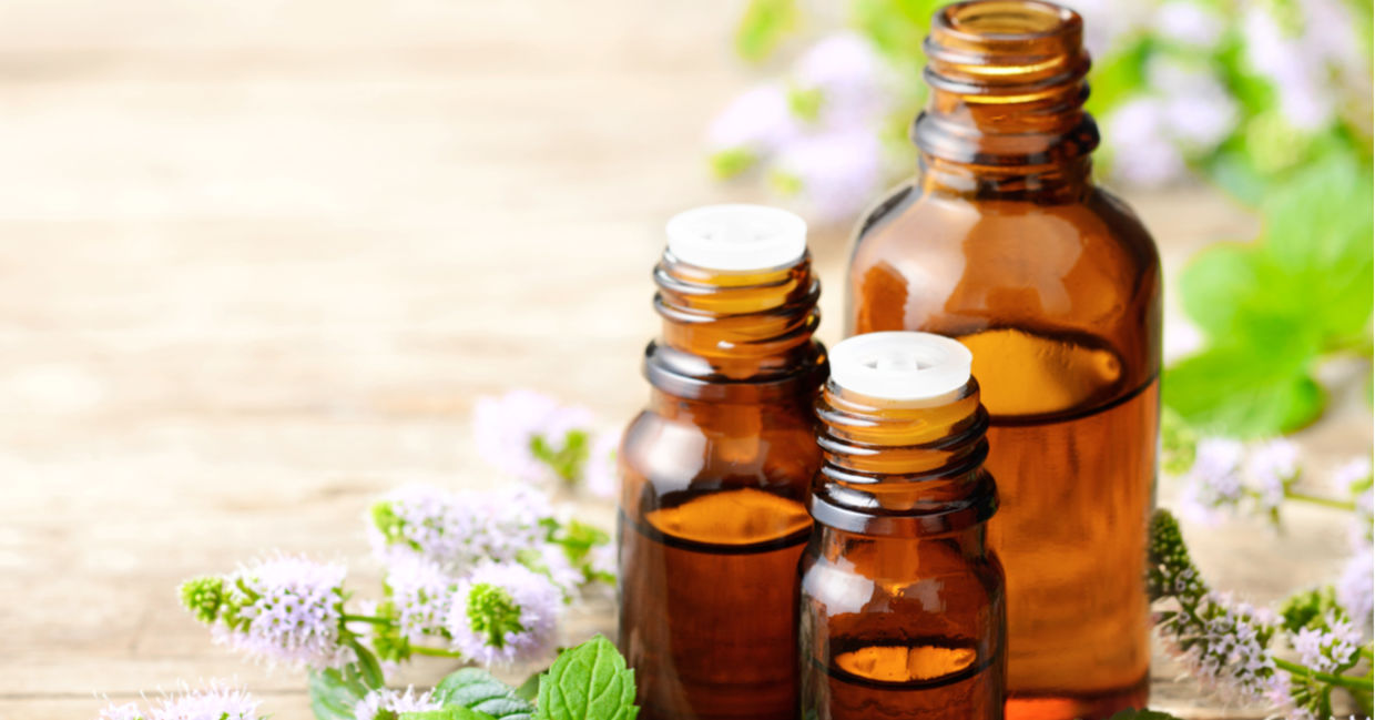 Peppermint essential oil can be used for headaches.
