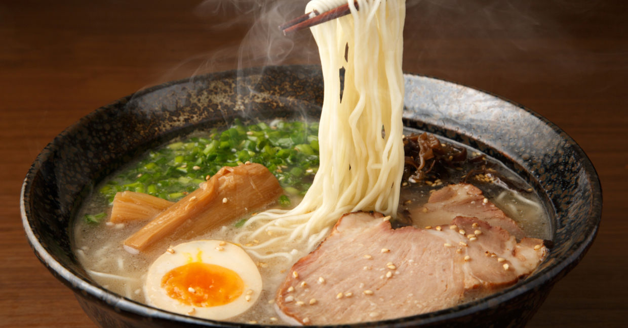 An inviting Asian dish featuring nutritious instant ramen noodles