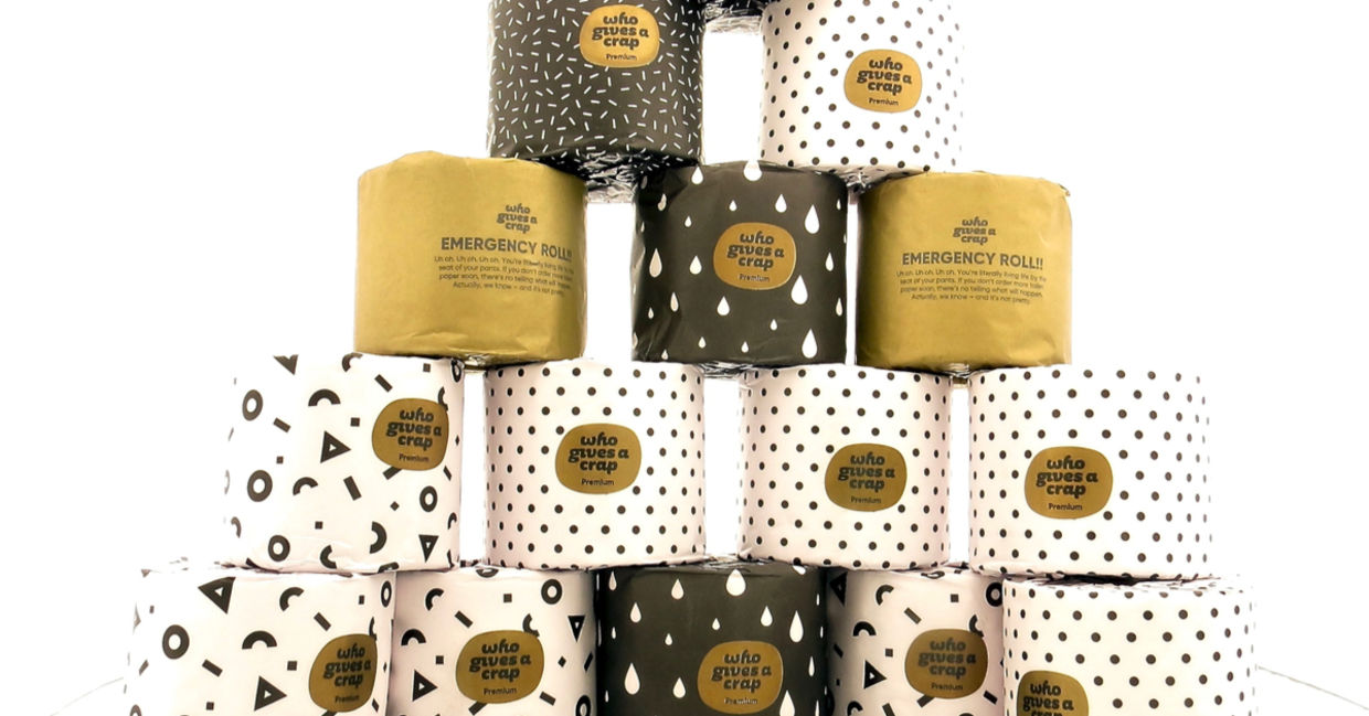 Rolls of bamboo recycled toilet paper make a great choice for helping the environment.