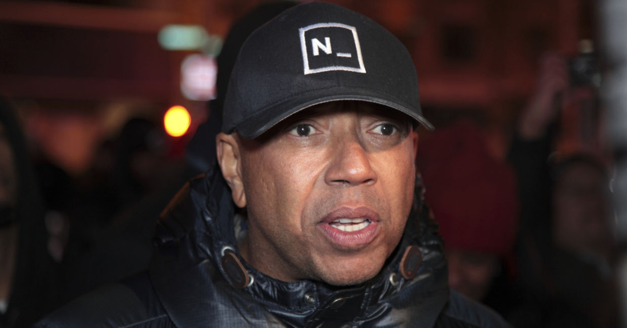 Russell Simmons speaking at the Rush Philanthropic Arts Foundation's annual Rush HeARTS Education Valentine's Luncheon