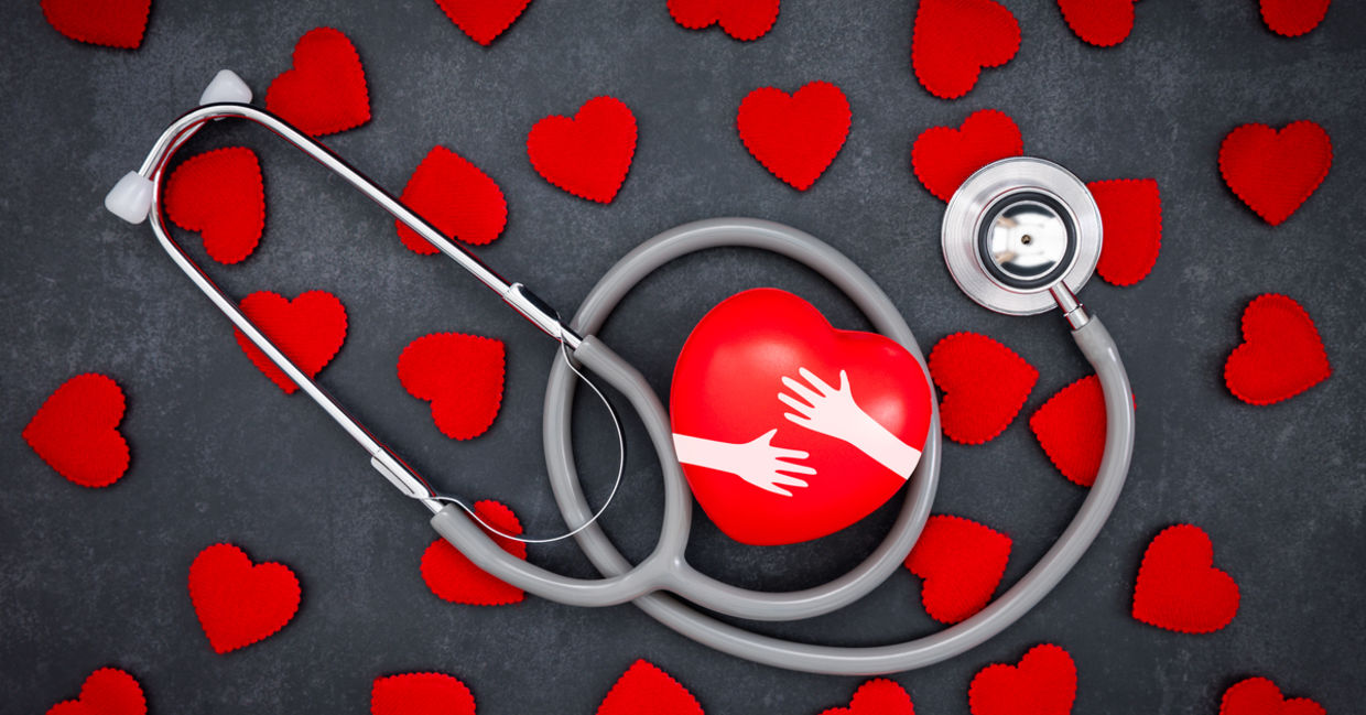 cartoon showing heart health