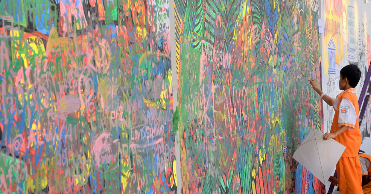 Graffiti art in Jakarta.