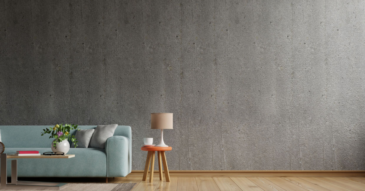 Minimalist living room without stuff.