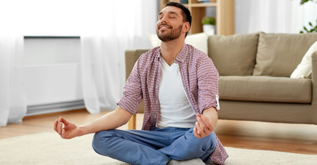 Meditating at home