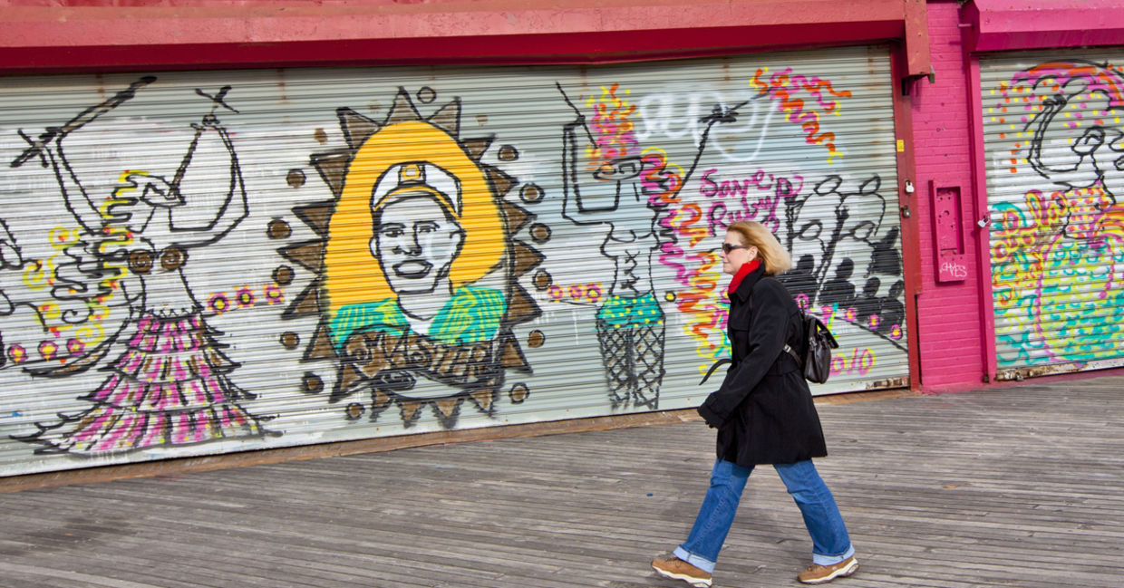 Graffitti art on the boardwalk