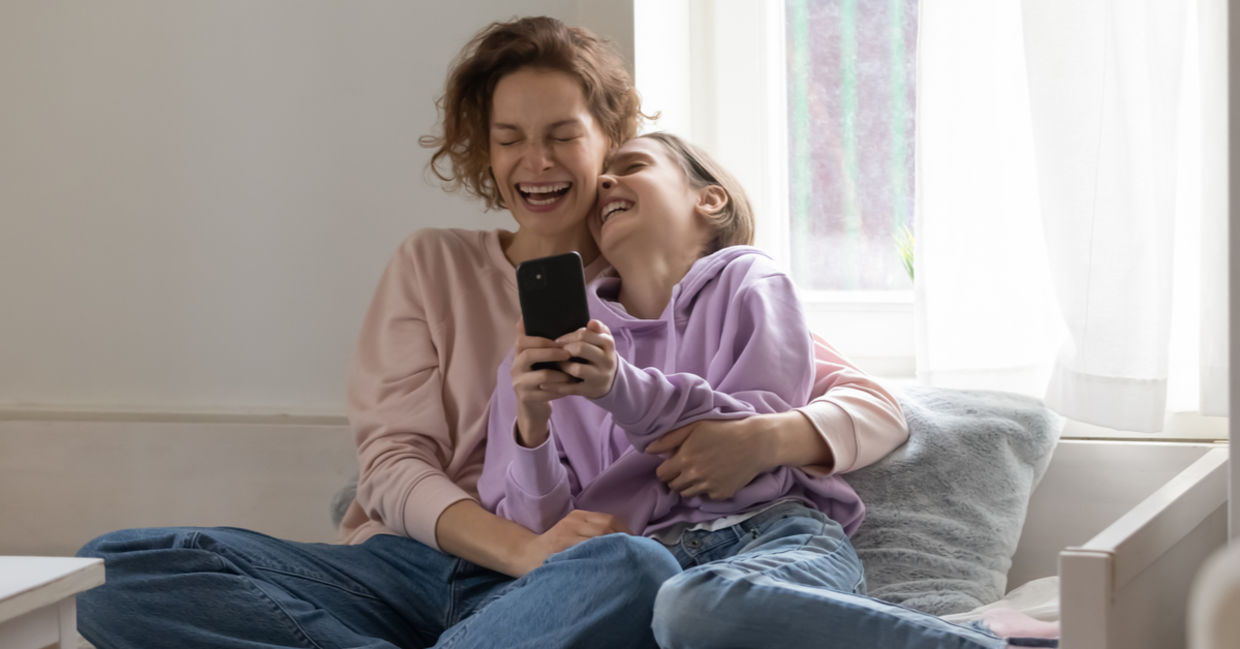 Mother and daughter with a healthy relationship.