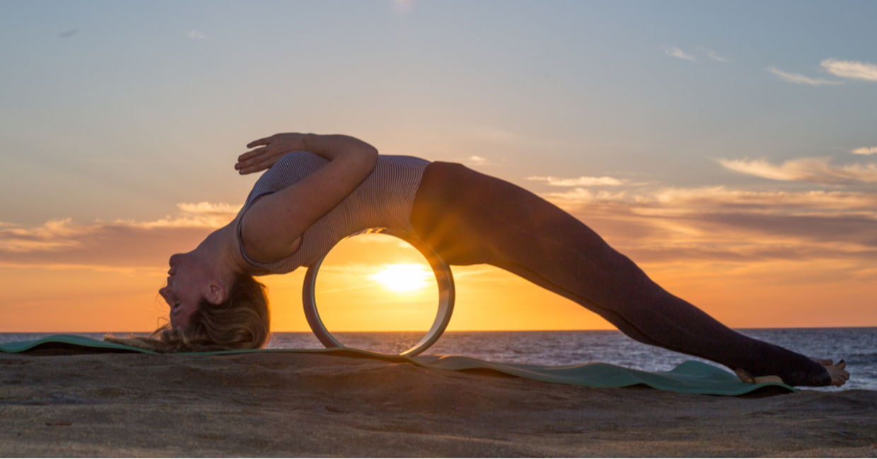 The wheel is an energizing yoga pose.