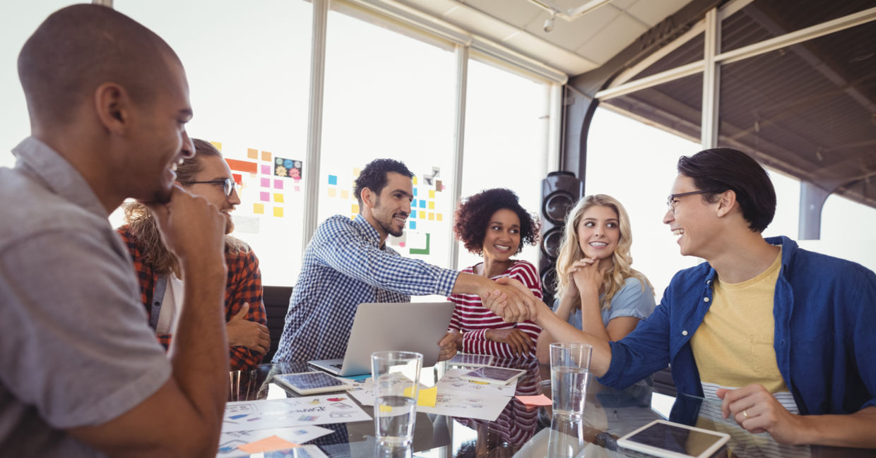 Happy employees who love their jobs.