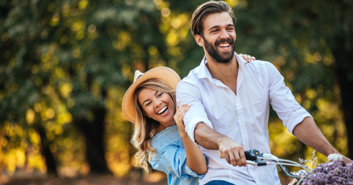 Couple enjoying a strong relationship