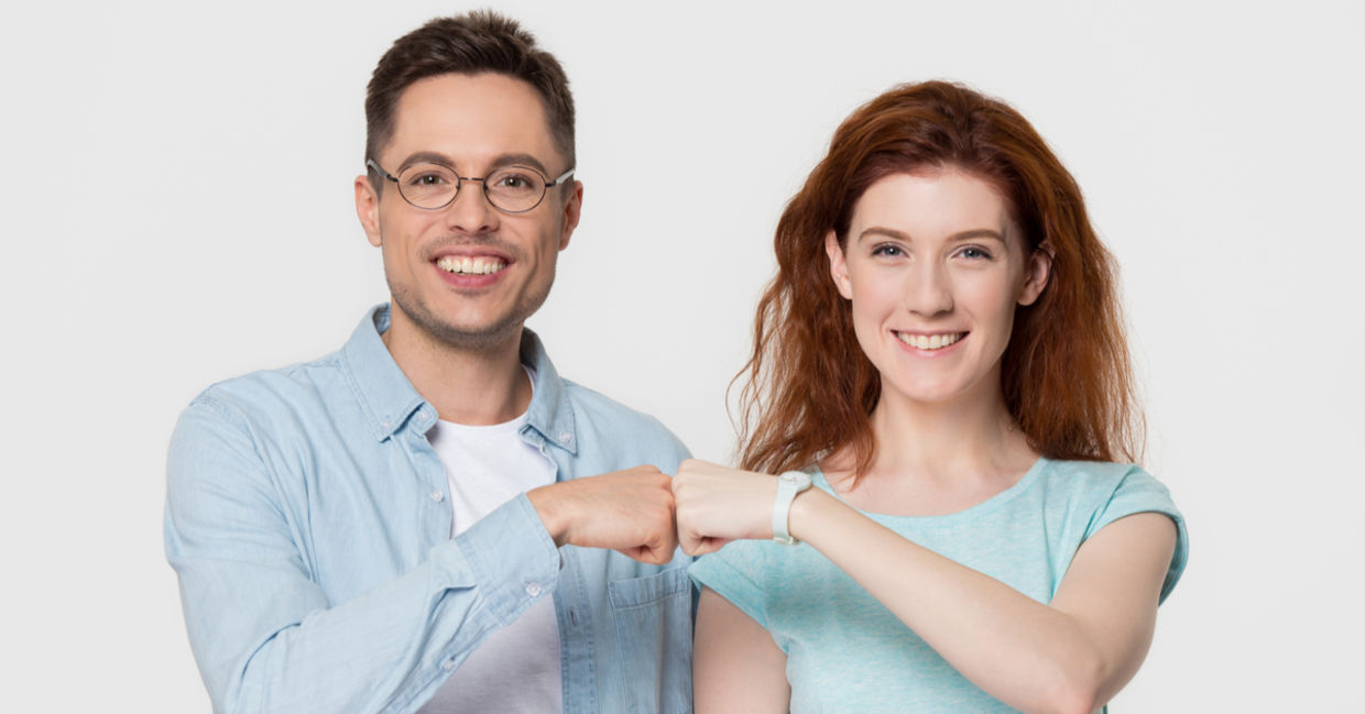 Couple functioning as a team