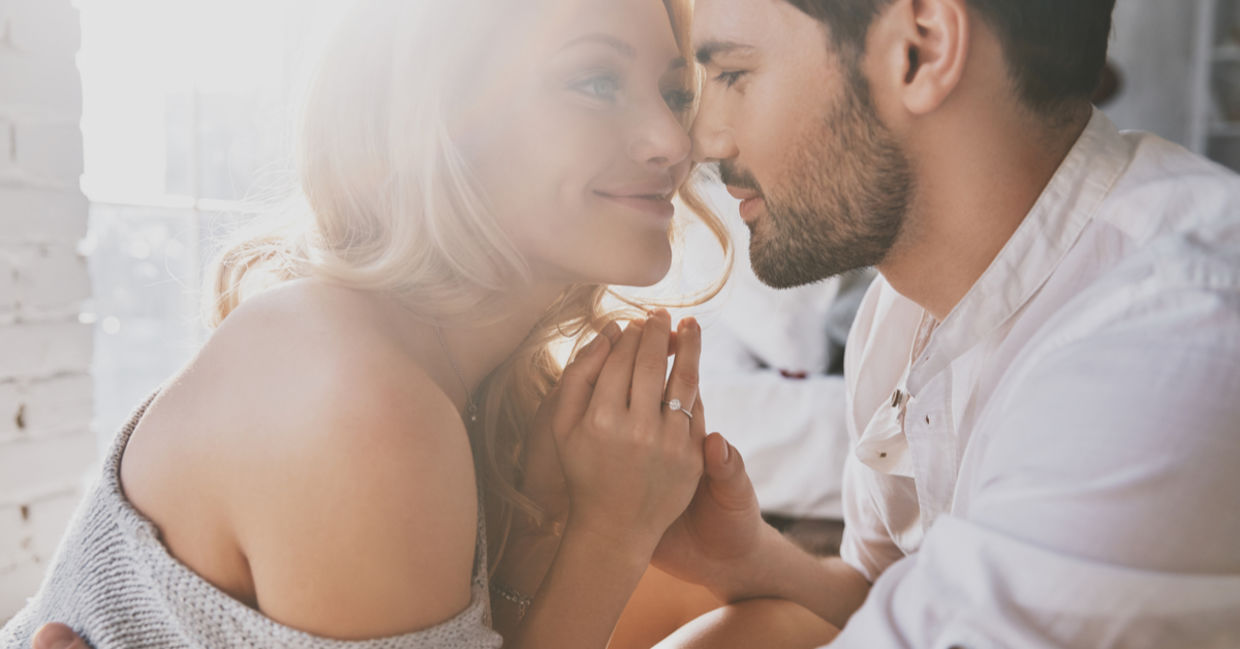 A young couple falling in love.